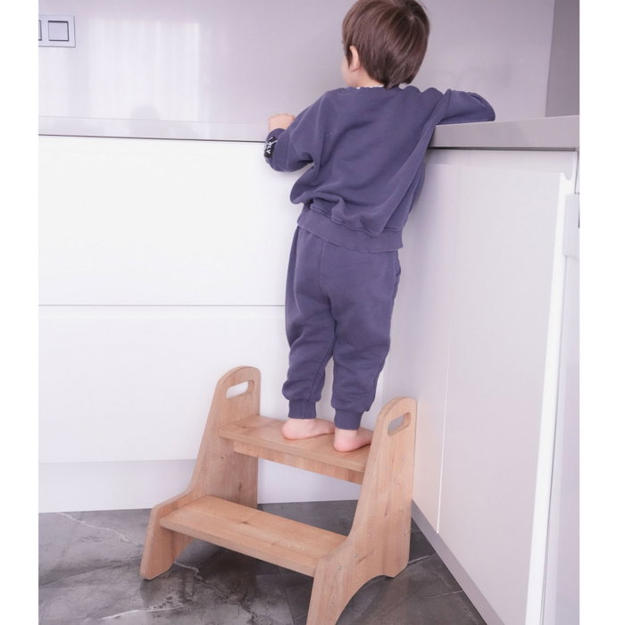 Hanah Home Steps Taburete para niños Marrón